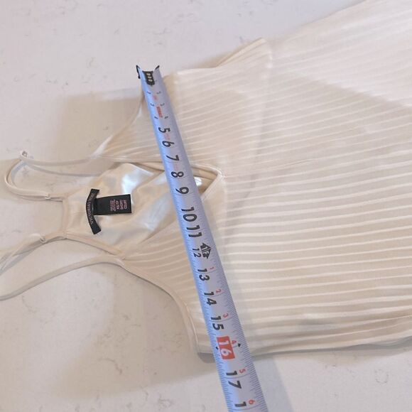 Victoria Secret Vintage Ivory Satin Pleated Maxi Dress Elegant Cream Y2K 90s - Picture 8 of 9